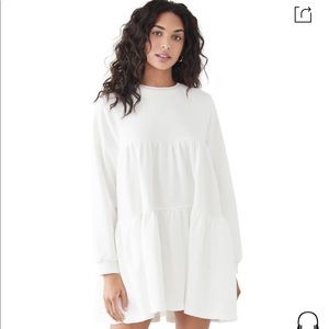 Cynthia Rowley Vail Long-sleeve Sweatshirt Dress In White